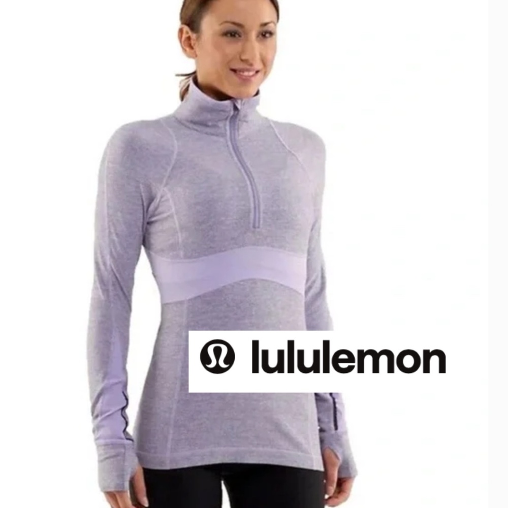 LuLuLemon run full tilt 1/2 zip neck top, 4,  GD1181